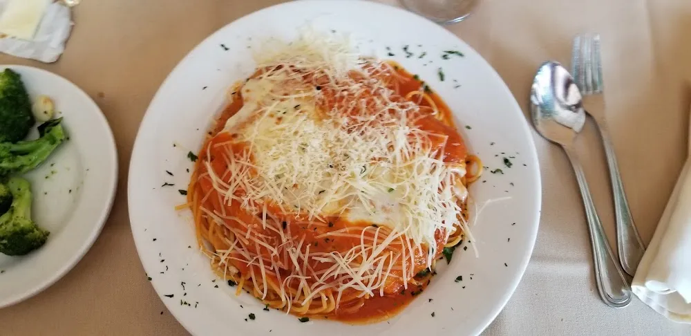 Chicken Parmigiana with Spaghetti